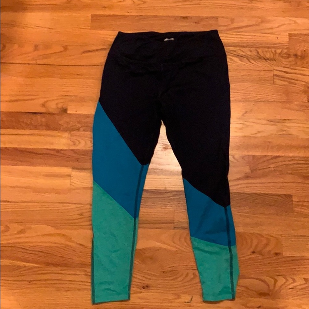 Navy, Blue & Green Athletic Leggings